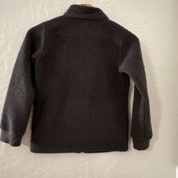 Colombia Boys Sherpa jacket Grey w/ lime green zip. M 10-12. Good condition. - Picture 3 of 6